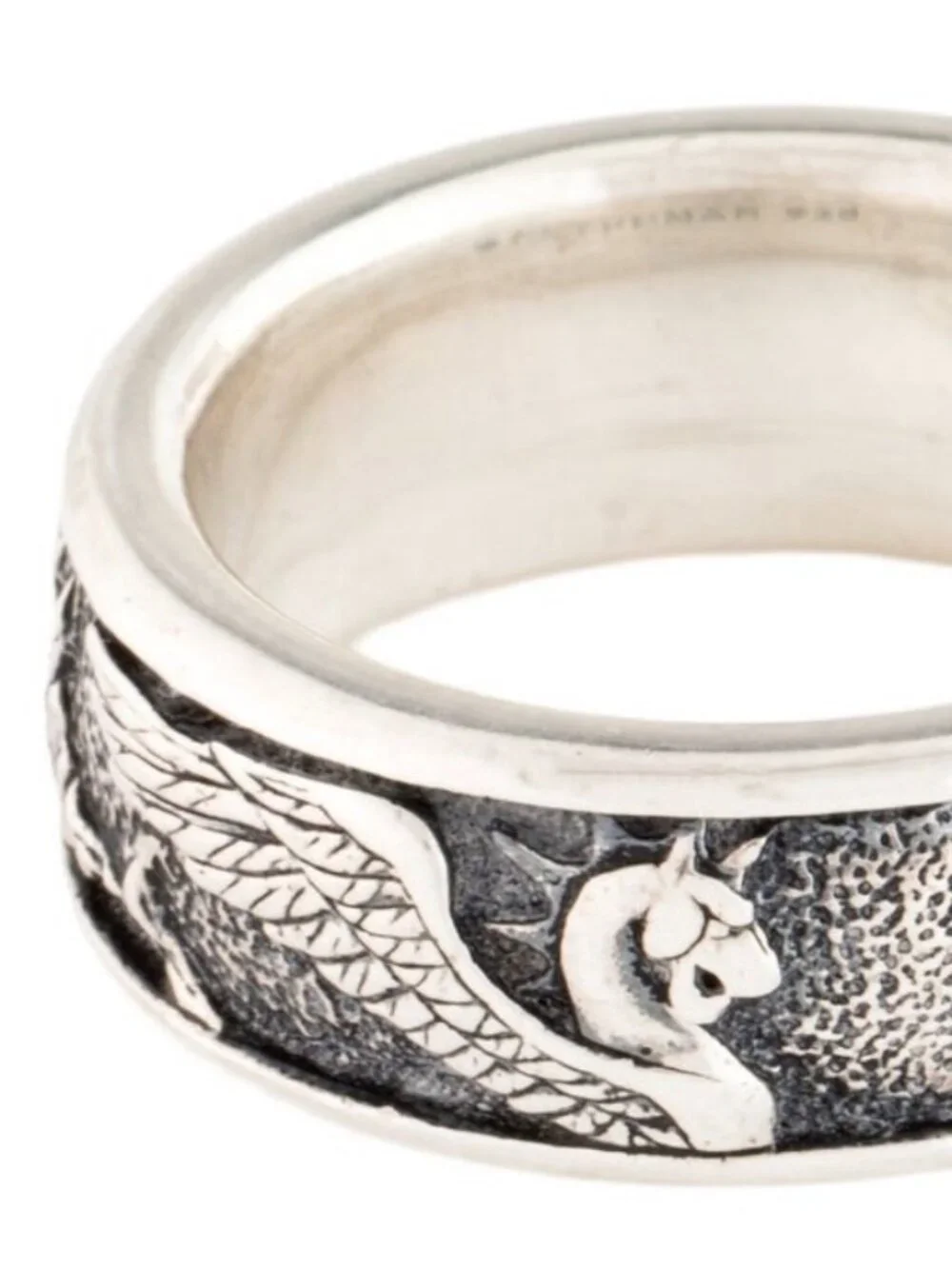 DAVID YURMAN STERLING SILVER 925 PETRVS GRIFFIN BAND RING